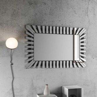 Itamoby Specchio Milano da parete, con cornice orientale, per bagni e camere da letto