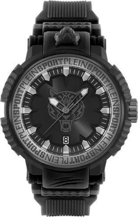 Plein Sport Tiger Power Watch in Black/Grey/Black at Nordstrom Rack