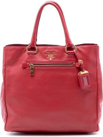 Prada Pre-owned Prada Vitello Daino Open Convertible Tote Ladies BPBK93FND704AN4J