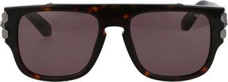 Philipp Plein Stijlvolle Zonnebril - Heren - Zonnebrillen - Bruin - 55 MM - Accessoires