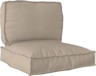 vidaXL 2 Piece Pallet Cushion Set Taupe Oxford Fabric vidaXL