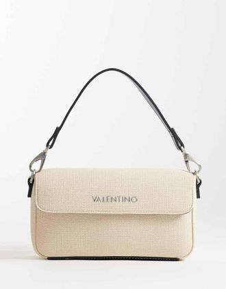 Valentino Alexia - Borsa da spalla estiva color panna e nera-Nero