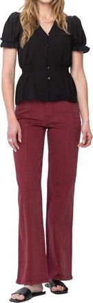 Judy Blue Front Seam Jeans In Burgundy