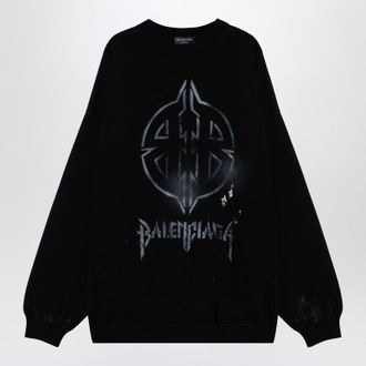 【Balenciaga】CREWNECK SWEATER◆818420T1725 Men's New Year Series 25 - Crewneck Sweater in Black