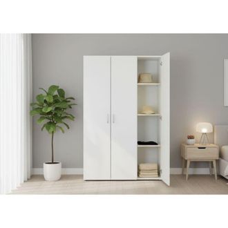 Dmora Armario 3 Puertas Dublino, Muebles De Dormitorio, Vestidor, Armario De Ropa, 111x52 H179 Cm, Blanco - Dmora