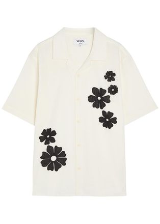 Wax London Didcot Floral-embroidered Cotton-blend Shirt - White - Xxl