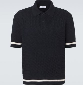 Givenchy Crochet cotton polo shirt