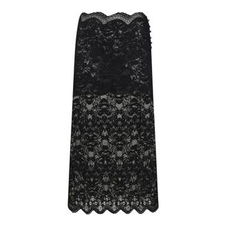 Paco Rabanne Falda Midi de Encaje - Skirts - Mujer - Negro - M