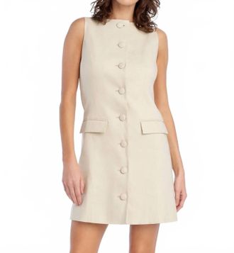 Favorite Daughter Cece Linen Dress In Light Khaki