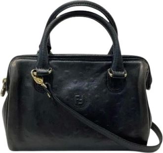 Fendi Pre-owned Handbags, female, Black, Size: ONE SIZE Pre-owned Vintage Leather Handbag
