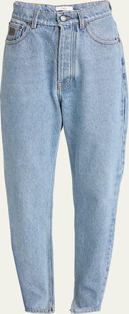 Chlo&eacute; Split-Hem Barrel-Leg Jeans