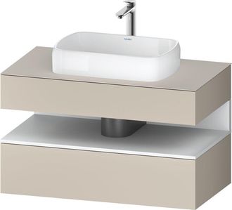 Duravit Duravit - Qatego Consola Mueble Bajo Lavabo, 1 Extra&iacute;ble, 1 Caj&oacute;n