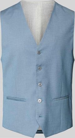 Daniel Hechter Regular Fit Weste mit Paspeltaschen in Hellblau, Größe 56