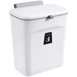 OEM Cubo De Basura De 9 Litros, Cubo De Reciclaje Con Tapa, Cubo De Cocina Para Dormitorio/sala De Estar (blanco)