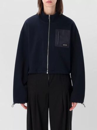 Miu Miu cropped zip fleece jacket