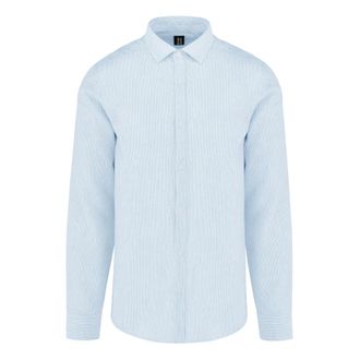 Bomboogie Capo Slim Fit Rigato - Heren - Overhemden - Blauw - Maat: XL Katoen