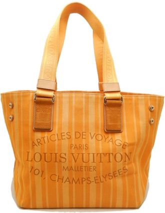 Louis Vuitton Yellow Canvas Tote Bag (Pre-Owned)