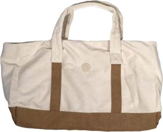 Jott Jott, Tassen, Dames, Beige, ONE Size, Katoen, Shell Bi-Material Strandtas