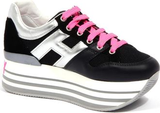Hogan Cool Leather/Fabric Shoe Model H425 - Dames - Sneakers - Veelkleurig - 35 1/2 EU - Leer - Schoenen