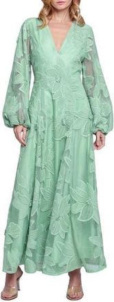 Ciebon Sarilla Long Sleeve Lace Gown in Mint at Nordstrom Rack, Size X-Small