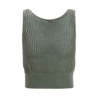 Brunello Cucinelli Womens Bicolor Cotton Tank Tops