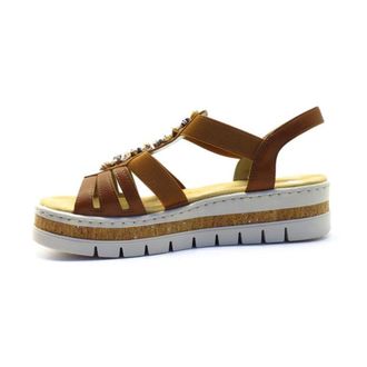 Rieker Schoenen, Dames, Bruin, 36 EU, V4949-24 Wedge Sandaal