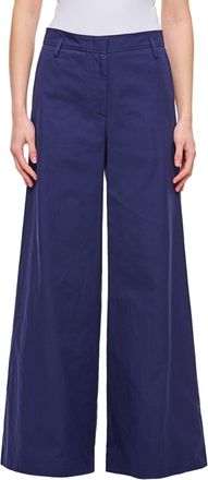 Alberto Biani High-Waisted Wide-Leg Trousers With Belt Loops And Welt Pockets