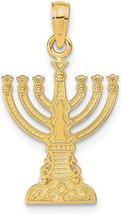 Diamond2Deal 10k Yellow Gold Menorah Pendant
