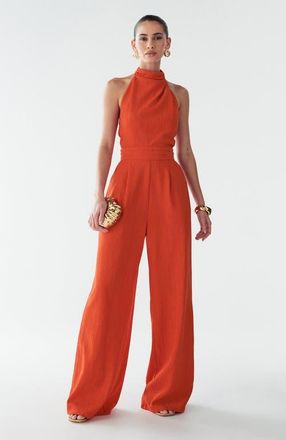 BWLDR Alma Jumpsuit in Coral at Nordstrom, Size 14