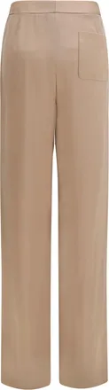 Tom Ford Womens Straight Silk Pants Desert Taupe Trousers