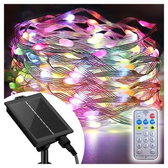 Trade Shop Trade Shop - Catena Luminosa Microled Da 30mt 300led Con Pannel Recarico Externo