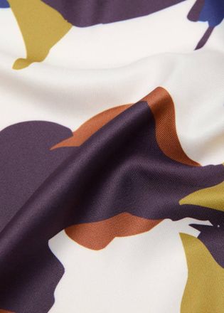 Mango Foulard satinato floreale granato - Donna - Taglia unica - MANGO