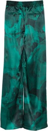 Kiton Womens Printed Silk Trousers Aw25 W