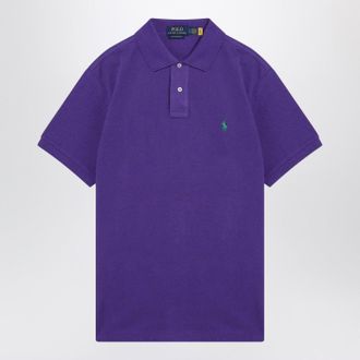 Polo Ralph Lauren Lila Baumwolle Custom Slim Fit Poloshirt