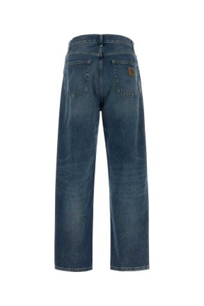 Carhartt Work in Progress Mens Denim Aaron Pant Bluedarkusedwash Exterior: Cotton Pantaloni