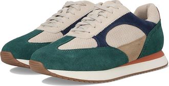 Johnston & Murphy Chase Perfed T-Toe Mens Shoes Green/Beige/Navy Suede : 11.5 M (D)