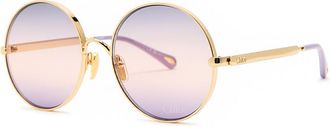 Chlo&eacute; Round-frame Sunglasses - Purple Other - One Size