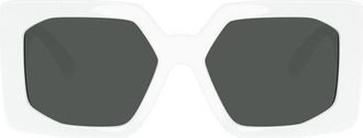 Versace VE4478U Square Full Rim Sunglasses - White