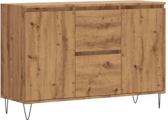 vidaXL Sideboard Artisan Oak 101.5x35x70 cm Engineered Wood Vidaxl