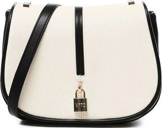 V° 73 Borsa a tracolla con logo inciso - Bianco