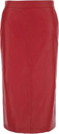 Pinko Pinko, Rokken, Dames, Rood, L, Su&egrave;de, Rok met su&egrave;de-effect