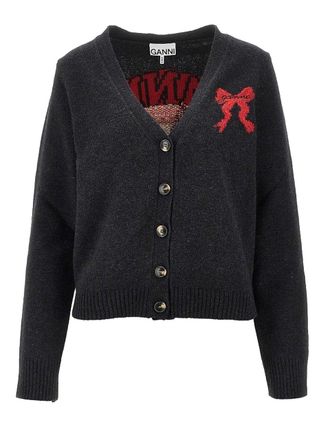 Ganni Graphic Wool Cardigan