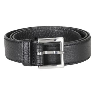 Orciani Cintura Classica Soft in Pelle - Dames - Accessoires - Zwart - Maat: 90 CM Leer