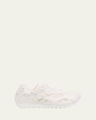 Bottega Veneta Womens Orbit Metallic Net Runner Sneakers
