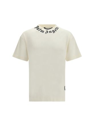 Palm Angels Off White Crew Neck T-Shirt