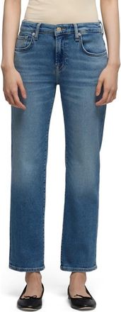 7 For All Mankind Calie Ankle Straight Leg Jeans in Aquashade at Nordstrom, Size 28