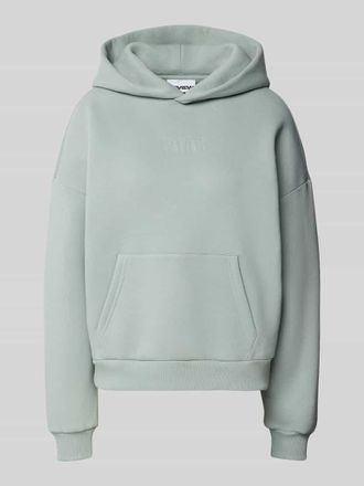 Review Hoodie mit Label-Stitching in Bleu, Gr&ouml;&szlig;e XS