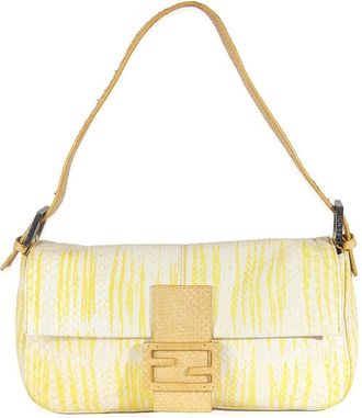Fendi Yellow Python Baguette Bag (Authentic Pre-Loved)