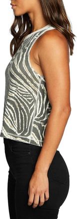 Chaser Rib Muscle Tank In Zebra Print