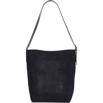 Madewell Essentials Suede Bucket Bag in Juniper Berry at Nordstrom Rack